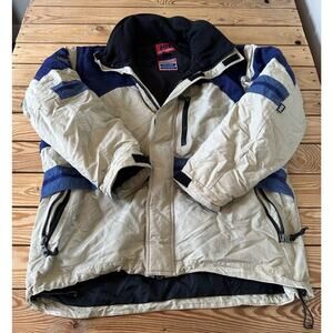 Helly Hansen Beige and Blue Ski Jacket